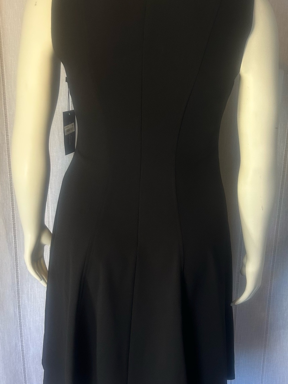Tommy Hilfiger Black Backless Fit-and-Flare Dress